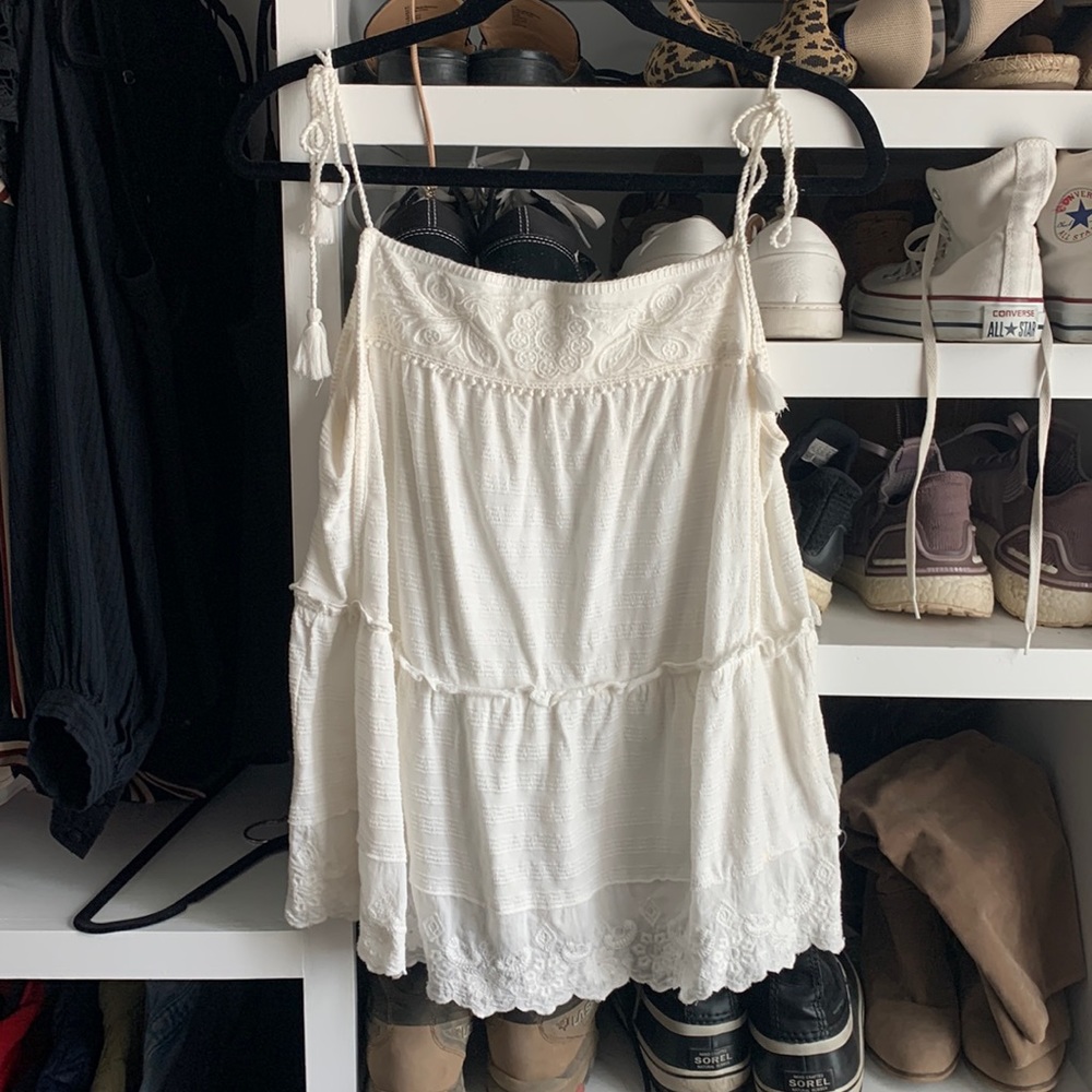 Anthropologie tie shoulder tank